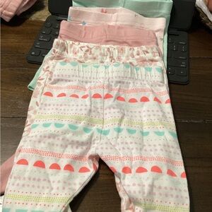 Carter's Pink and Green Leggings Soft and Comfortable